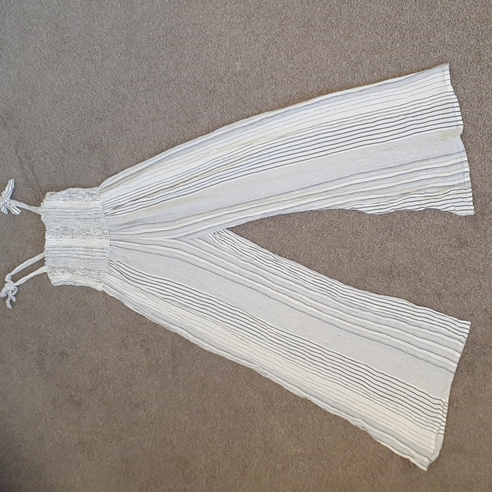 Japna Tank Jumpsuit White/Blue Striped Size S